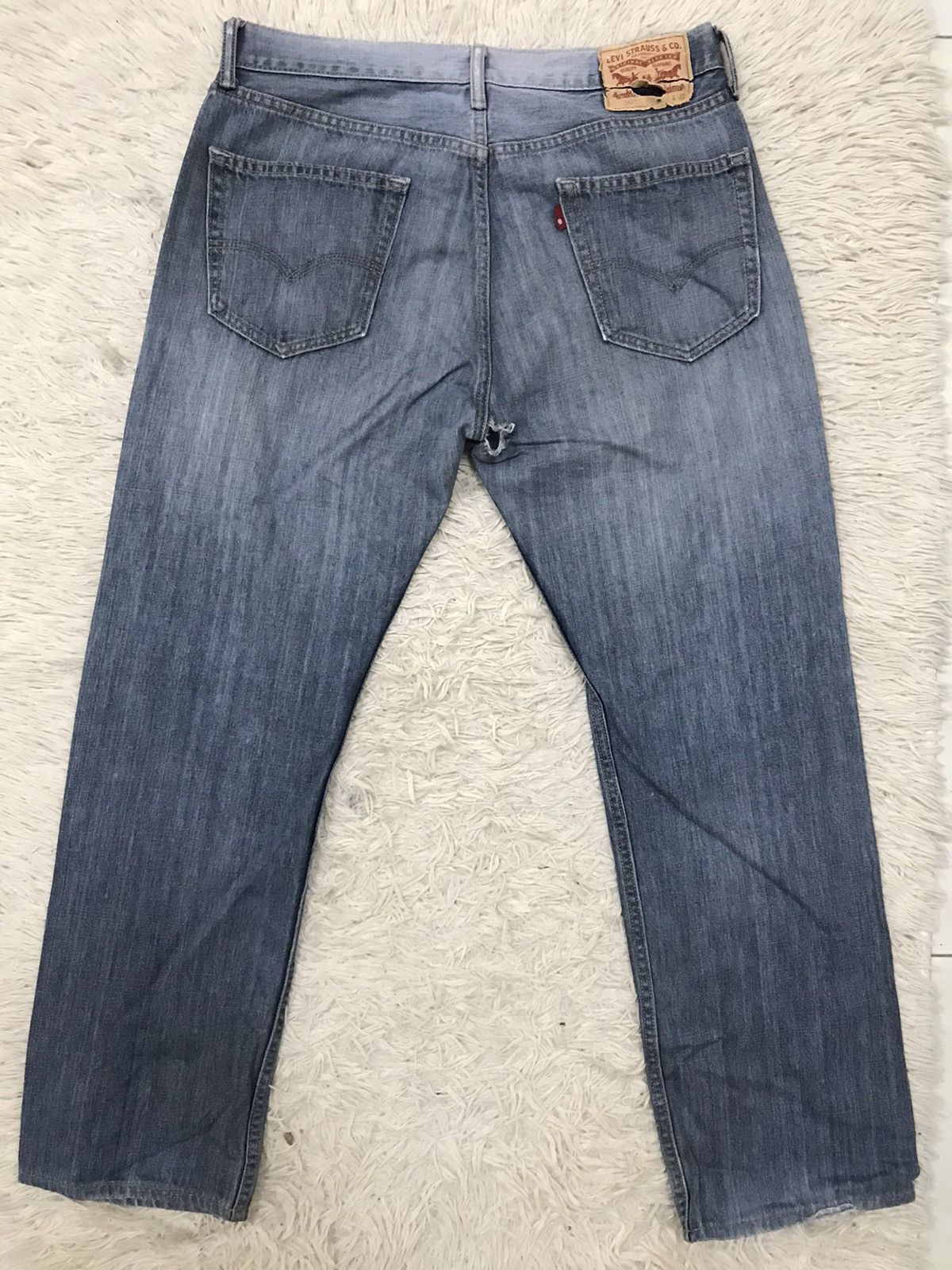 Levi's Vintage Clothing × Vintage Vintage Levis Lot 505 Single R Distressed Denim Jeans Size US 34 / EU 50 - 8 Thumbnail