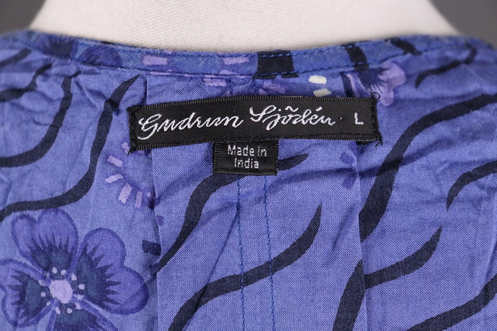 Designer Gudrun Sjode Blue Floral Print Textured Cardigan Size L Size L / US 10 / IT 46 - 8 Thumbnail