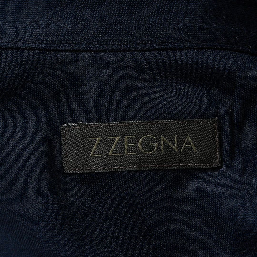 Ermenegildo Zegna ZEGNA Men's Navy Jacquard Polo Shirt Size US M / EU 48-50 / 2 - 7 Thumbnail