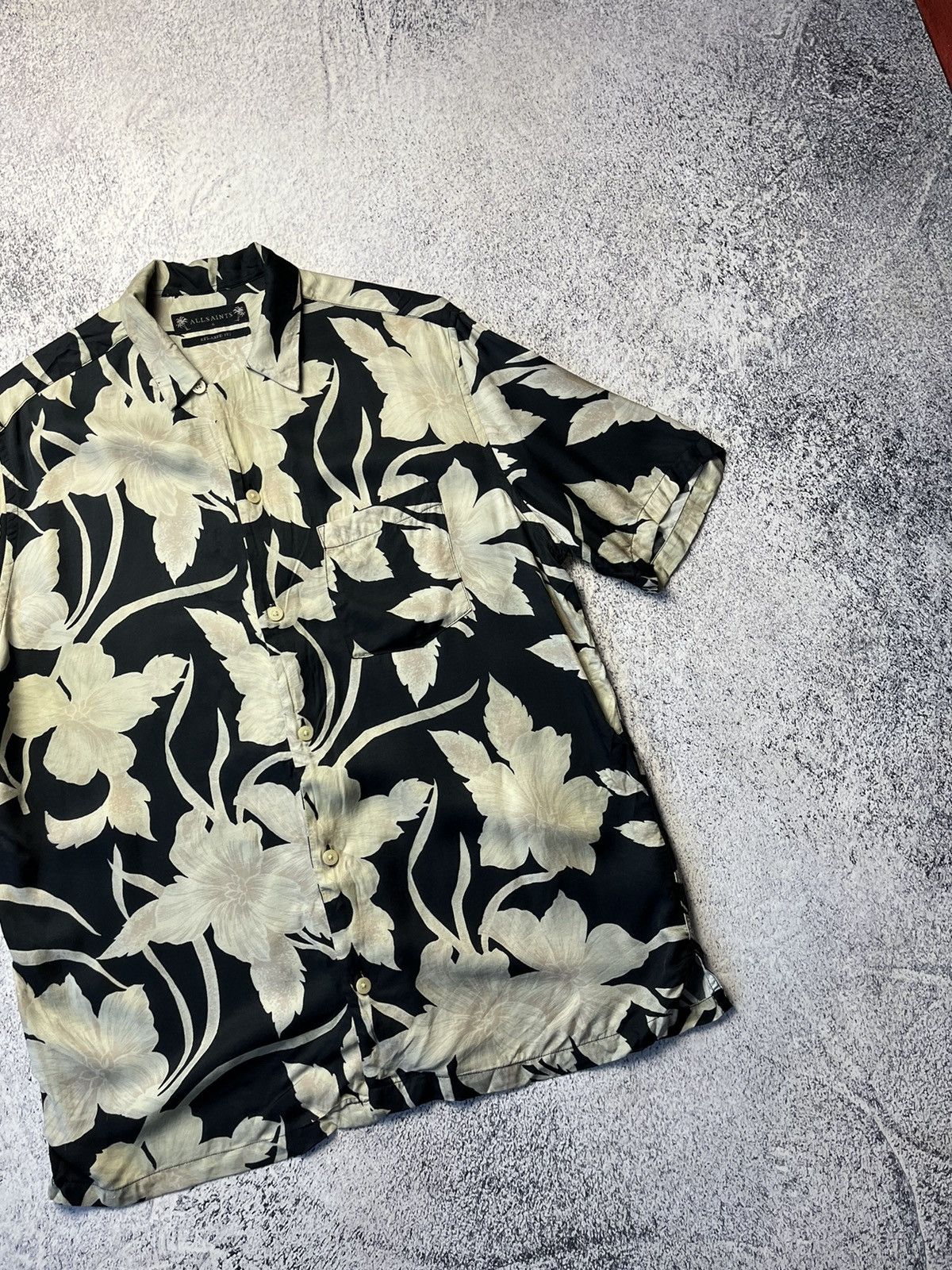 Allsaints Vintage Allsaints Viscose Y2K Hawaii Shirt Size US S / EU 44-46 / 1 - 7 Thumbnail