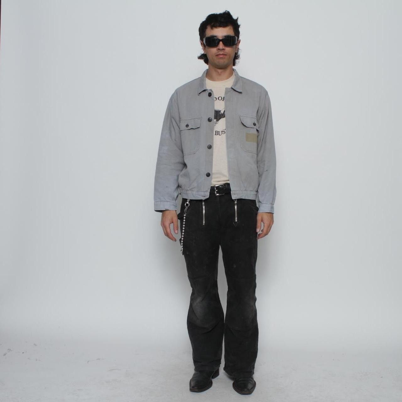 Vintage LIGHT GREY BLUE BOXY WORKWEAR JACKET BY SAFE Size US XL / EU 56 / 4 - 2 Thumbnail