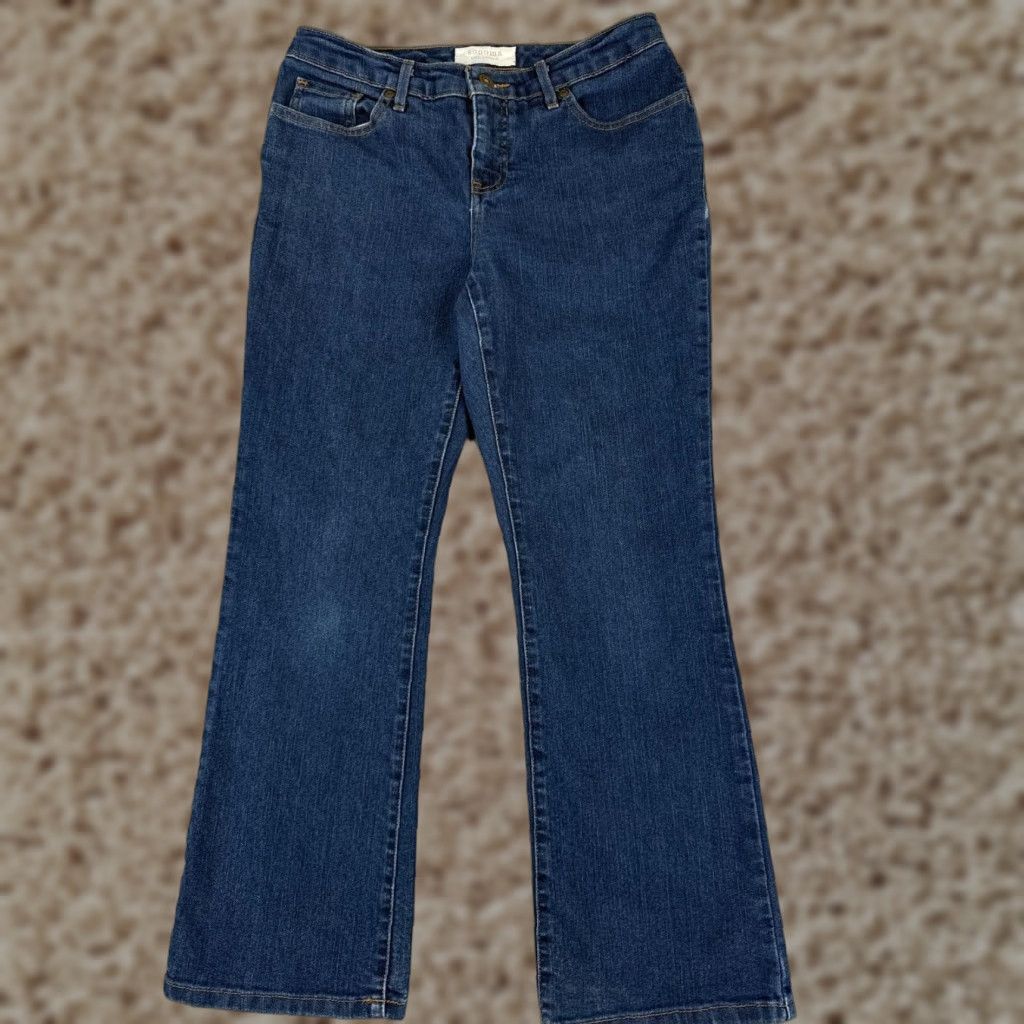 Denime VINTAGE Sonoma Women’s Bootcut Jeans 8 Regular Mid Rise Dark Blue Cotton Stretch Inseam 27" Size 30" / US 8 / IT 44 - 1 Thumbnail