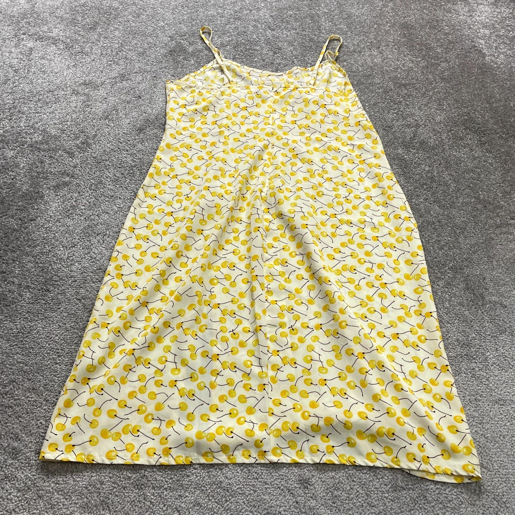 Shein Shein Dress Womens XL Yellow Cherry Midi Spaghetti Dainty Curve Soft Camisole Size XL / US 12-14 / IT 48-50 - 2 Thumbnail