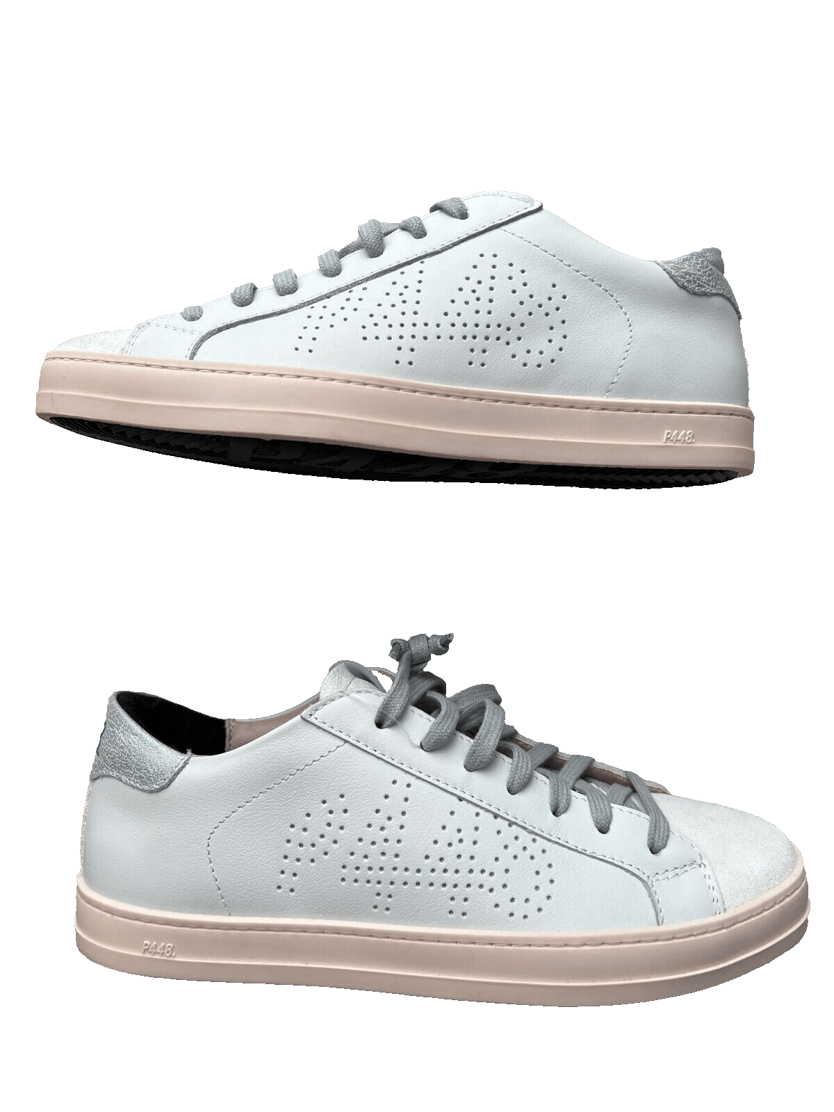 P448 P448 John Morea Leather Sneaker Shoes White ( 40 ) Size US 10 / IT 40 - 3 Thumbnail