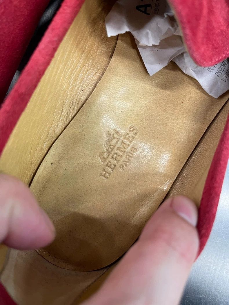 Hermes Hermes Pig-nose suede leather shoes Size US 6 / EU 39 - 6 Thumbnail