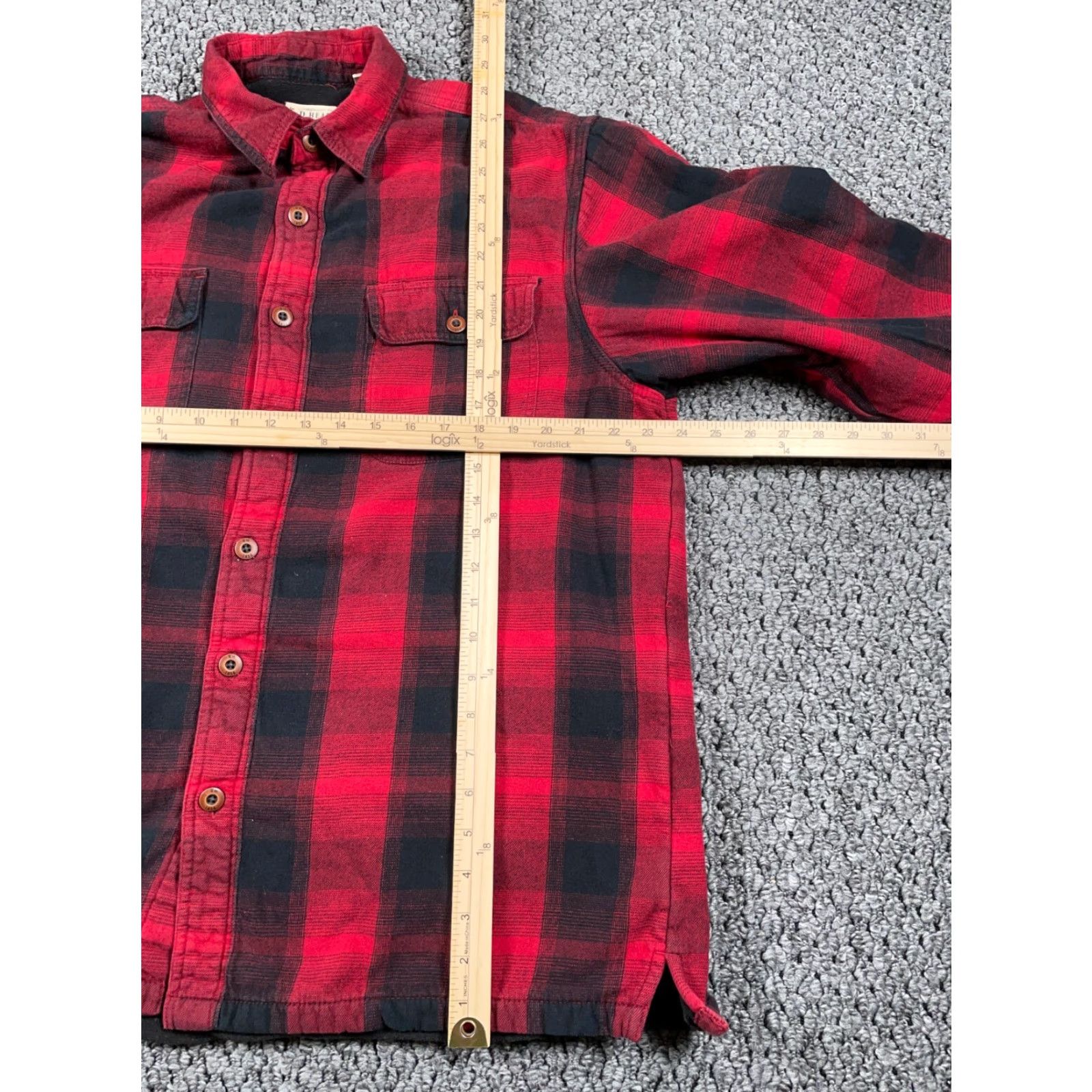 Vintage VINTAGE RedHead Flannel Shirt Jacket Adult Large Red Black Check Plaid Heavyweight Lined Pockets 90s Grunge Retro Mens Size US L / EU 52-54 / 3 - 5 Thumbnail