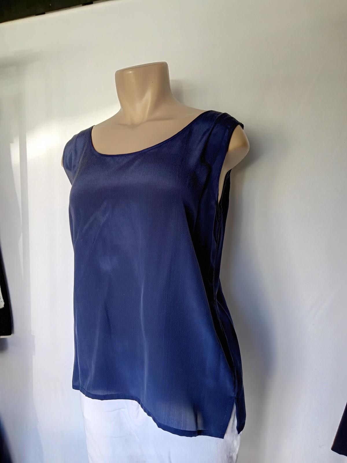 Designer Varina L Women's Navy Sleeveless Top Size M / US 6-8 / IT 42-44 - 2 Thumbnail