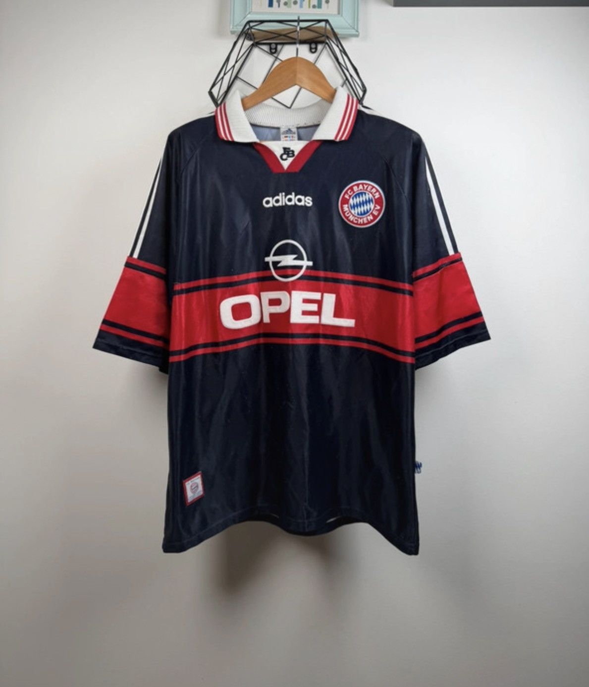 Adidas Adidas Bayern Munich 97/99 Retro Kit #9 Elber Socer Jersey Size US XXL / EU 58 / 5 - 2 Thumbnail