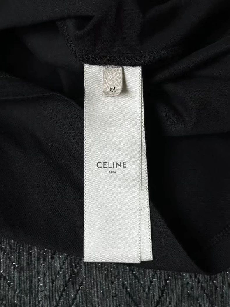 Celine Celine Black Logo Short Sleeve TShirt Size US M / EU 48-50 / 2 - 4 Thumbnail