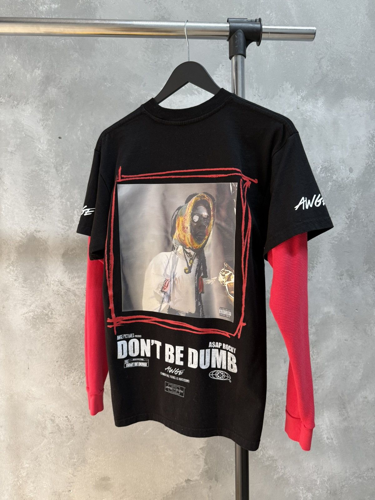 A$AP Rocky AWGE "Don't Be Dumb" Babushka Twofer L/S tee