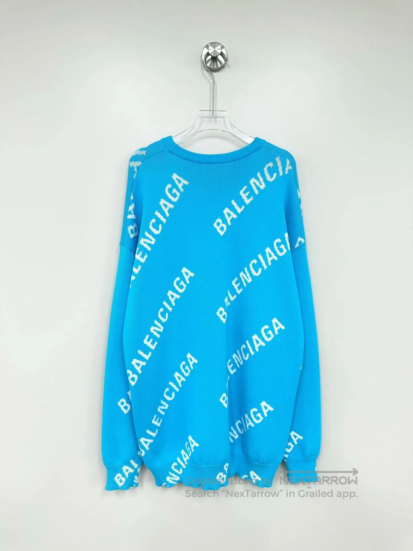 Balenciaga Balenciaga Blue Bullet Logo Knitted Sweater| Size US XS / EU 42 / 0 - 2 Thumbnail