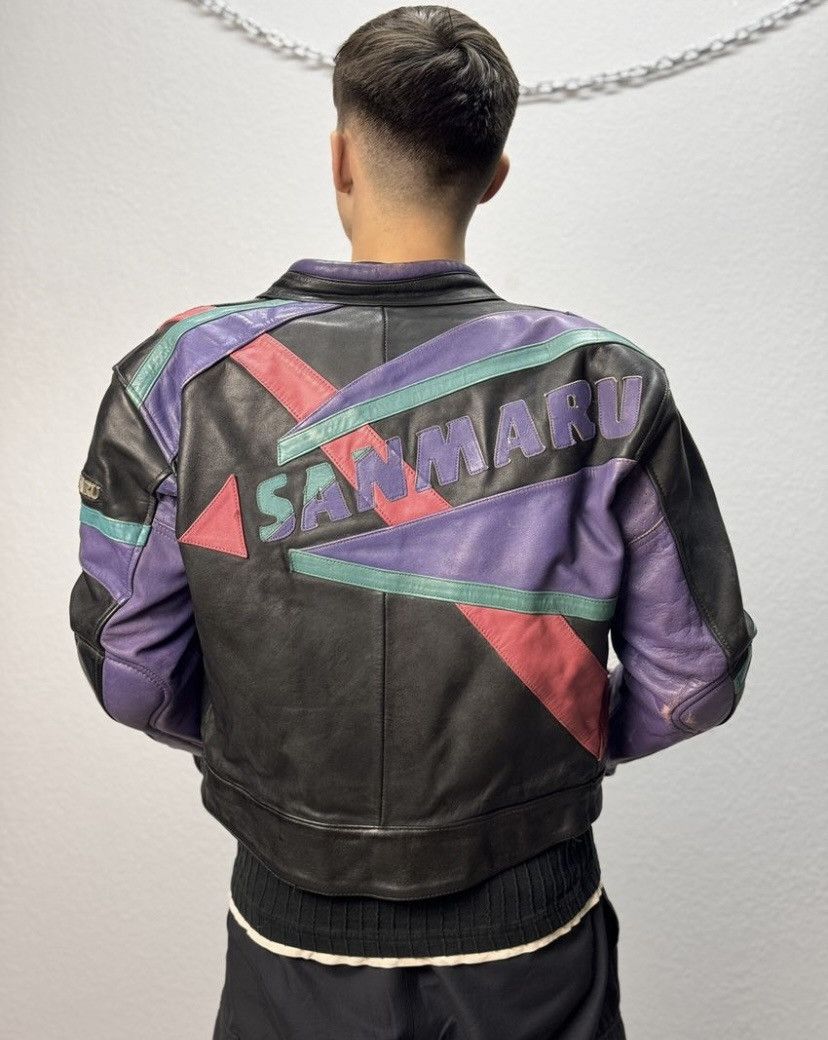 Genuine Leather × Japanese Brand Leather Jacket Vintage Faded Racing Brown Biker Y2K Size US L / EU 52-54 / 3 - 14 Thumbnail