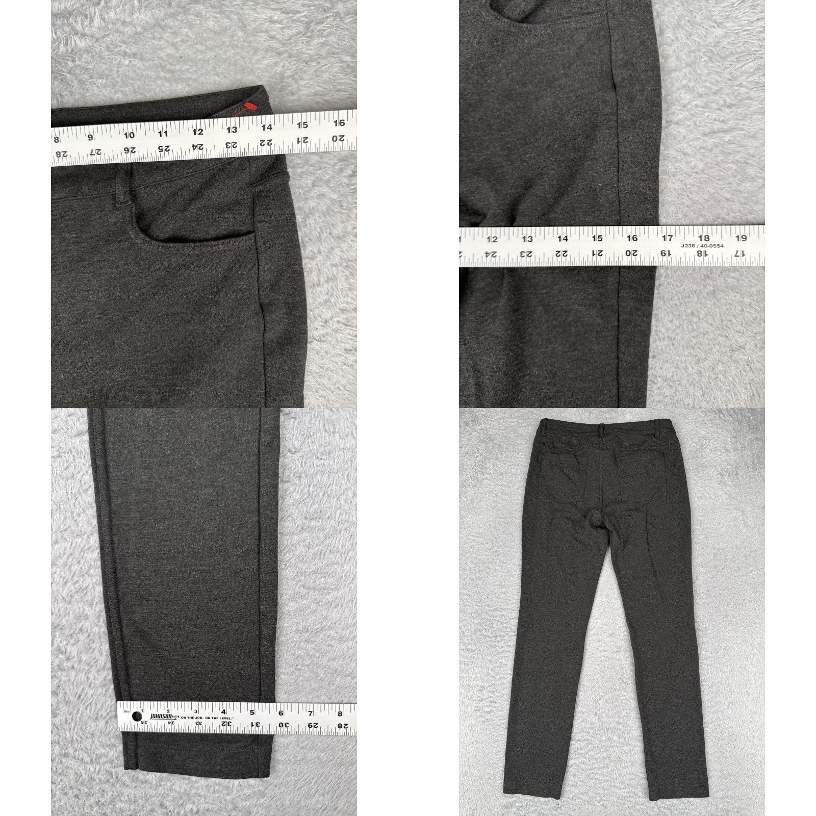 Athleta Athleta Pants Womens 6 Gray Slim Ankle Stretch Knit Pockets Travel Gym Office Size 28" / US 6 / IT 42 - 9 Thumbnail