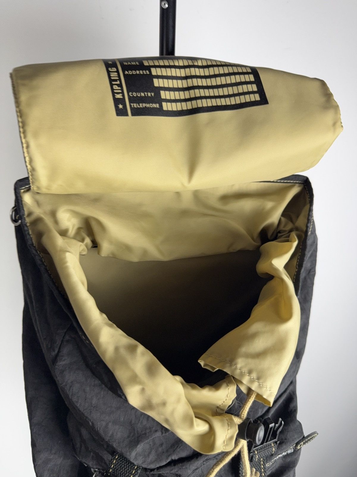 Vintage Kipling Backpack Black Outdor Nylon Y2K Big Logo Rucksack Size ONE SIZE - 10 Thumbnail