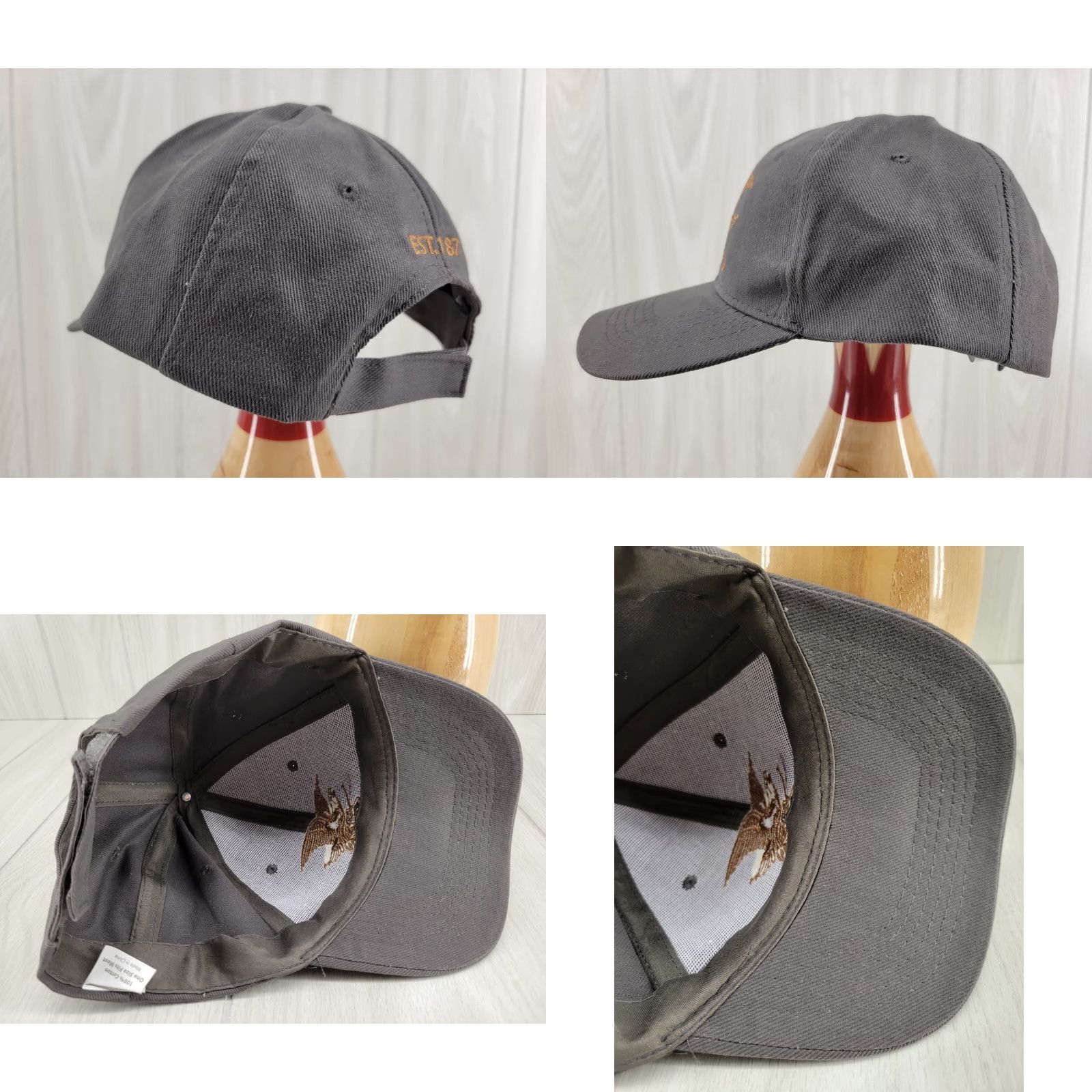 Logo 7 NRA Emblem Logo OSFM Gray Cap Hat Baseball Cap Men Adjustable Logo NRA Emblem Size ONE SIZE - 8 Thumbnail