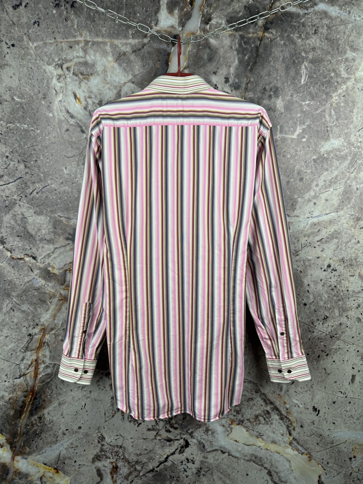 Etro Men’s Etro Milano Striped Shirt Button Up Long Sleeve Size US XXL / EU 58 / 5 - 10 Thumbnail