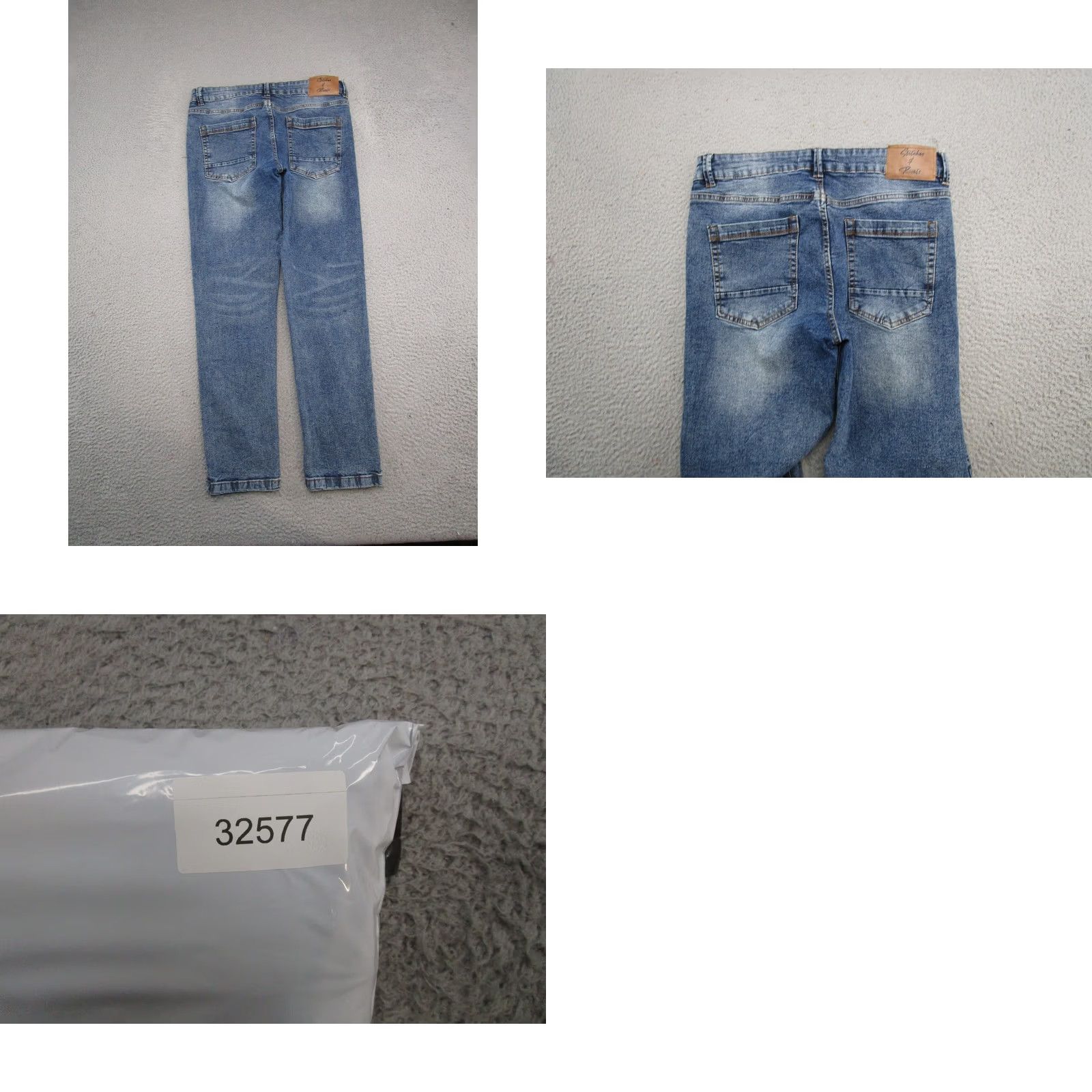 Vintage Stitches Jeans Blue Stretch Denim Straight Leg Mens Size 34x30 Size US 34 / EU 50 - 9 Thumbnail