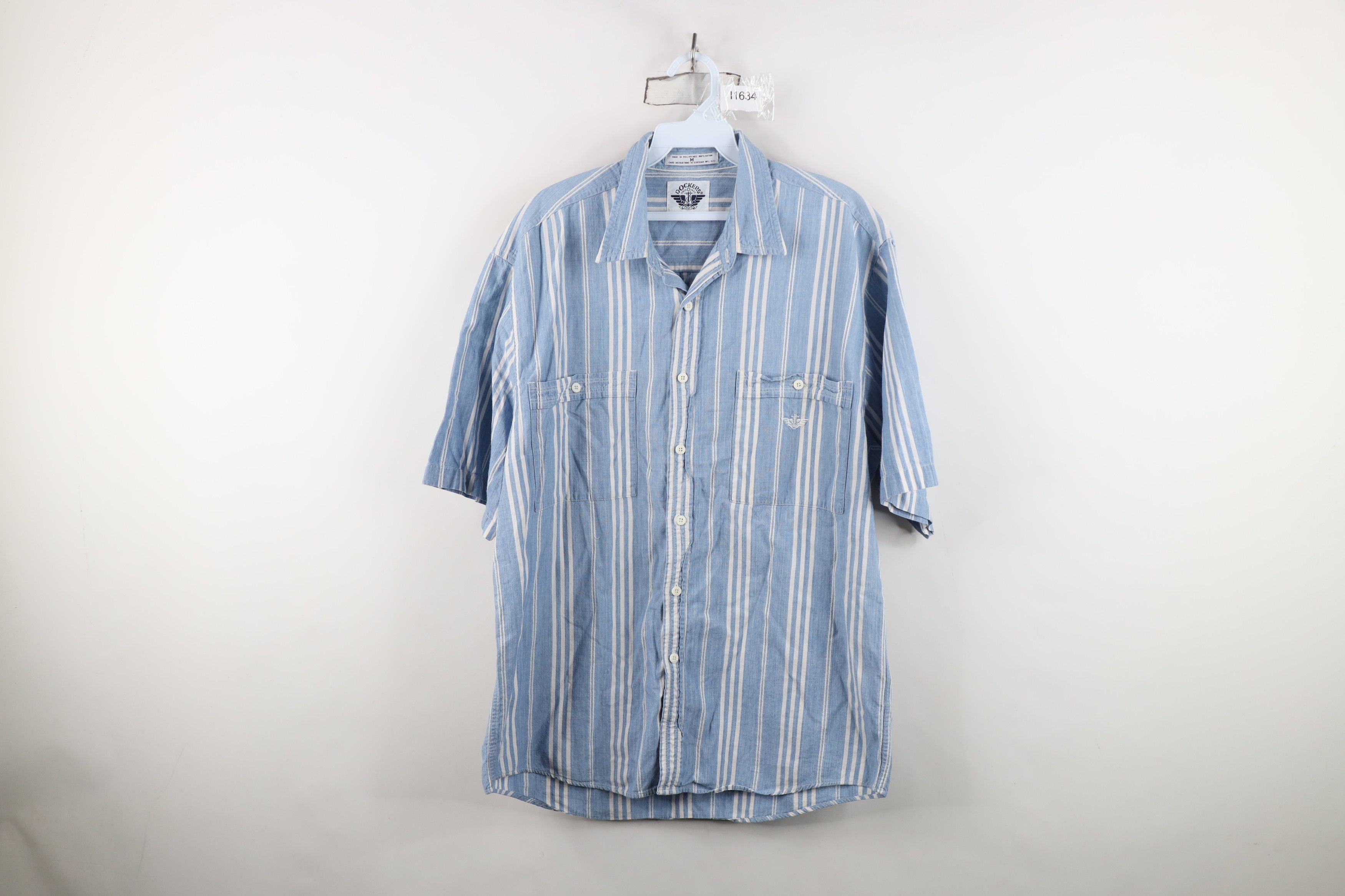 Vintage 90s Streetwear Baggy Short Sleeve Button Shirt