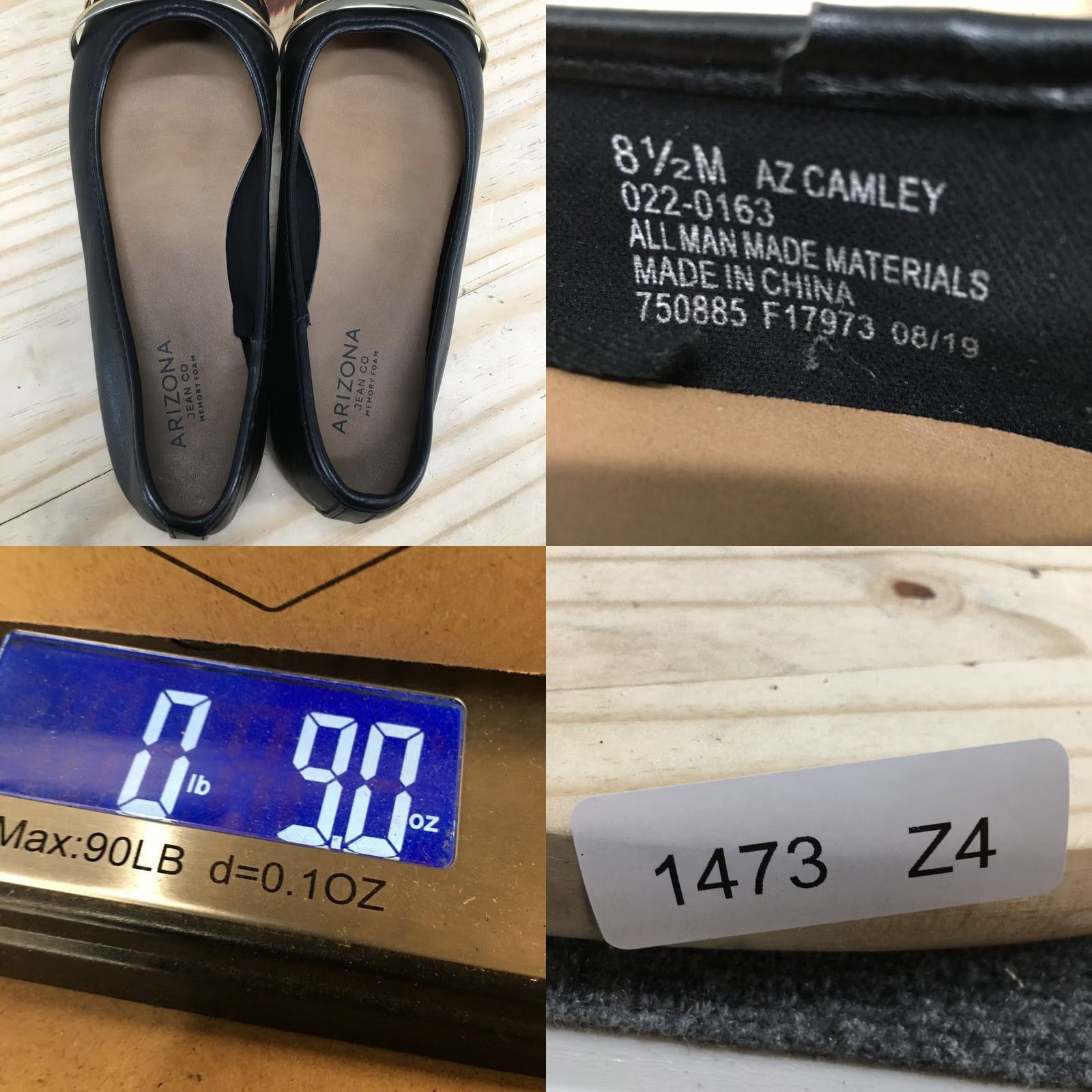Vintage Arizona Jean Co. Shoes Womens 8.5 M Ballet Flats Black Pointed Toe Flat Casual Shoes Size 28" / US 6 / IT 42 - 9 Thumbnail