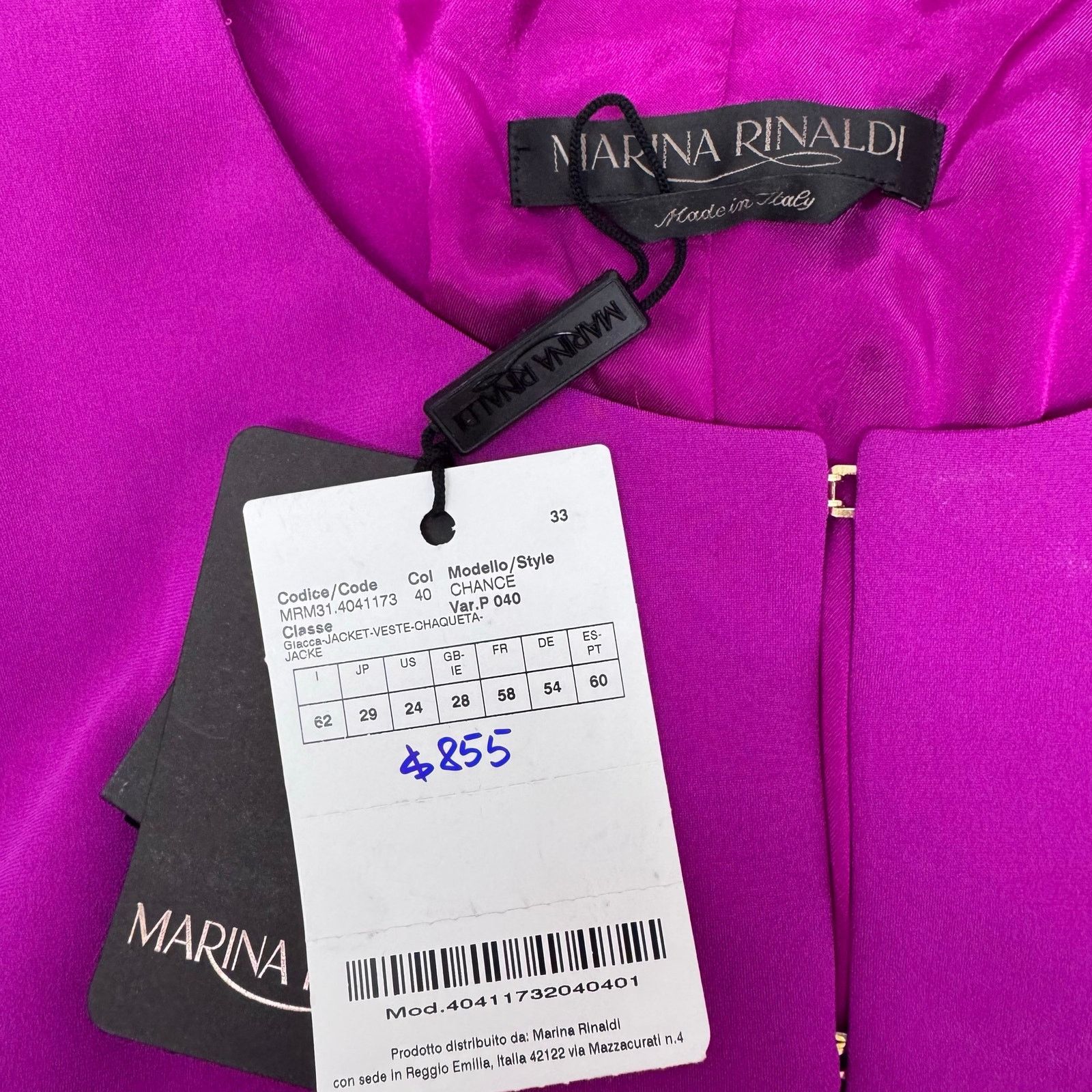 Marina Rinaldi Marina Rinaldi Pink Magenta Boxy Blazer Jacket US 24 Career Size 4XL / US 24-26 - 7 Thumbnail