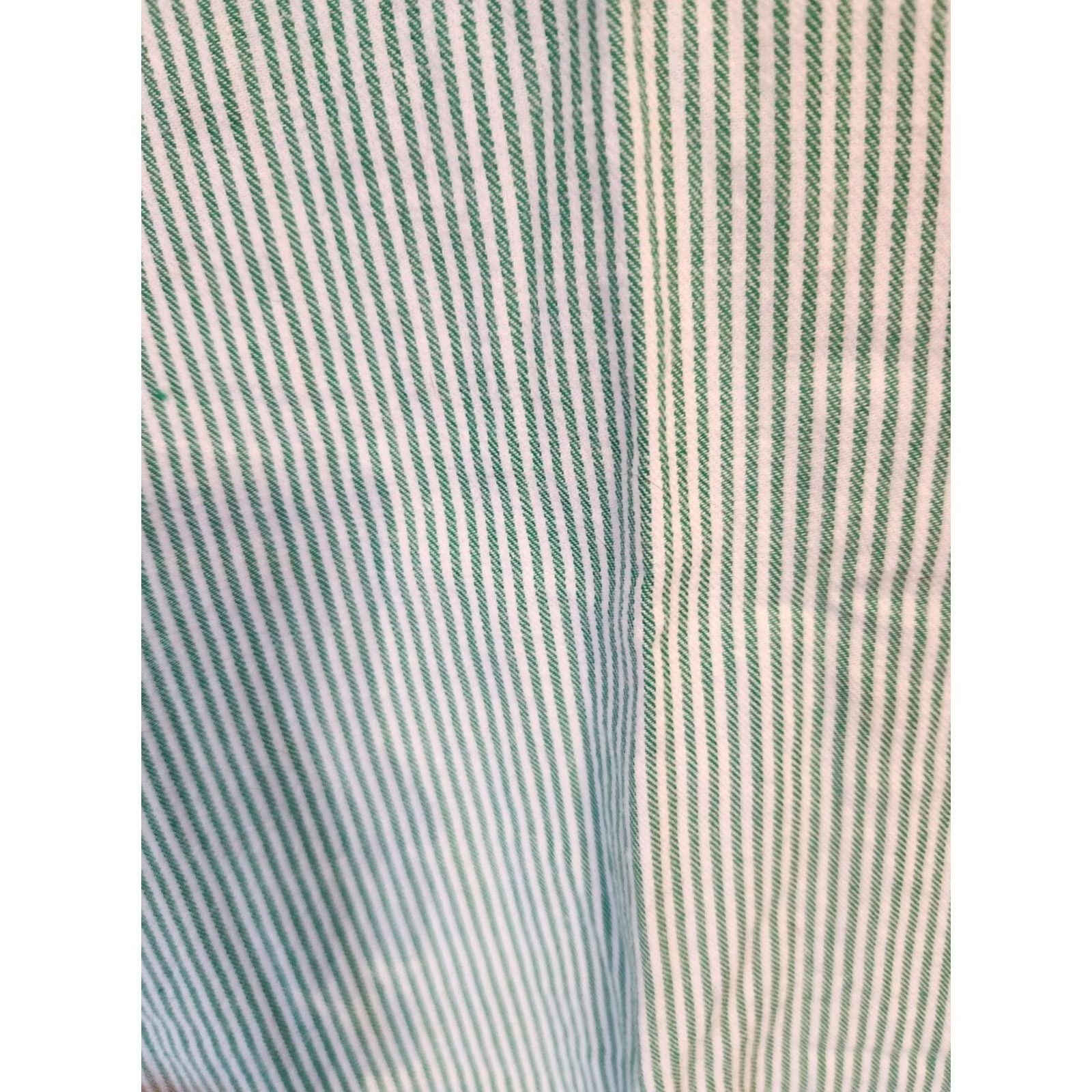 Vintage CJ Banks Green White Striped Button Up Top Shirt 1X Size XL / US 12-14 / IT 48-50 - 4 Thumbnail