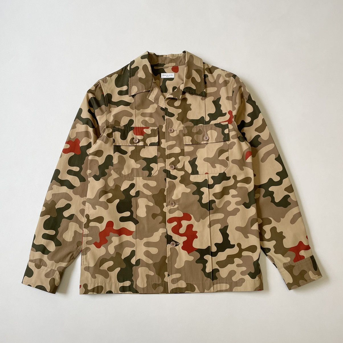 Dries Van Noten Sample ‘Desert Camo’ Print Utility Shirt Size US M / EU 48-50 / 2 - 1 Thumbnail