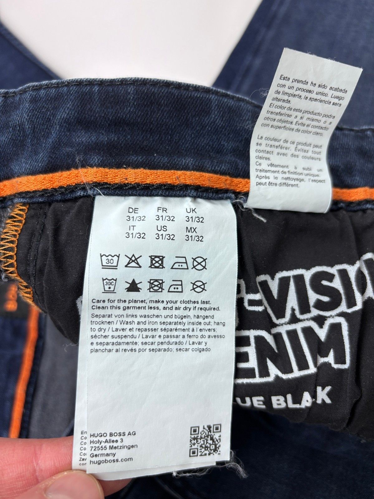 Hugo Boss Mens Hugo Boss Delaware Slim Fit Jeans Stretch Blue 31x32 Size US 31 - 9 Thumbnail