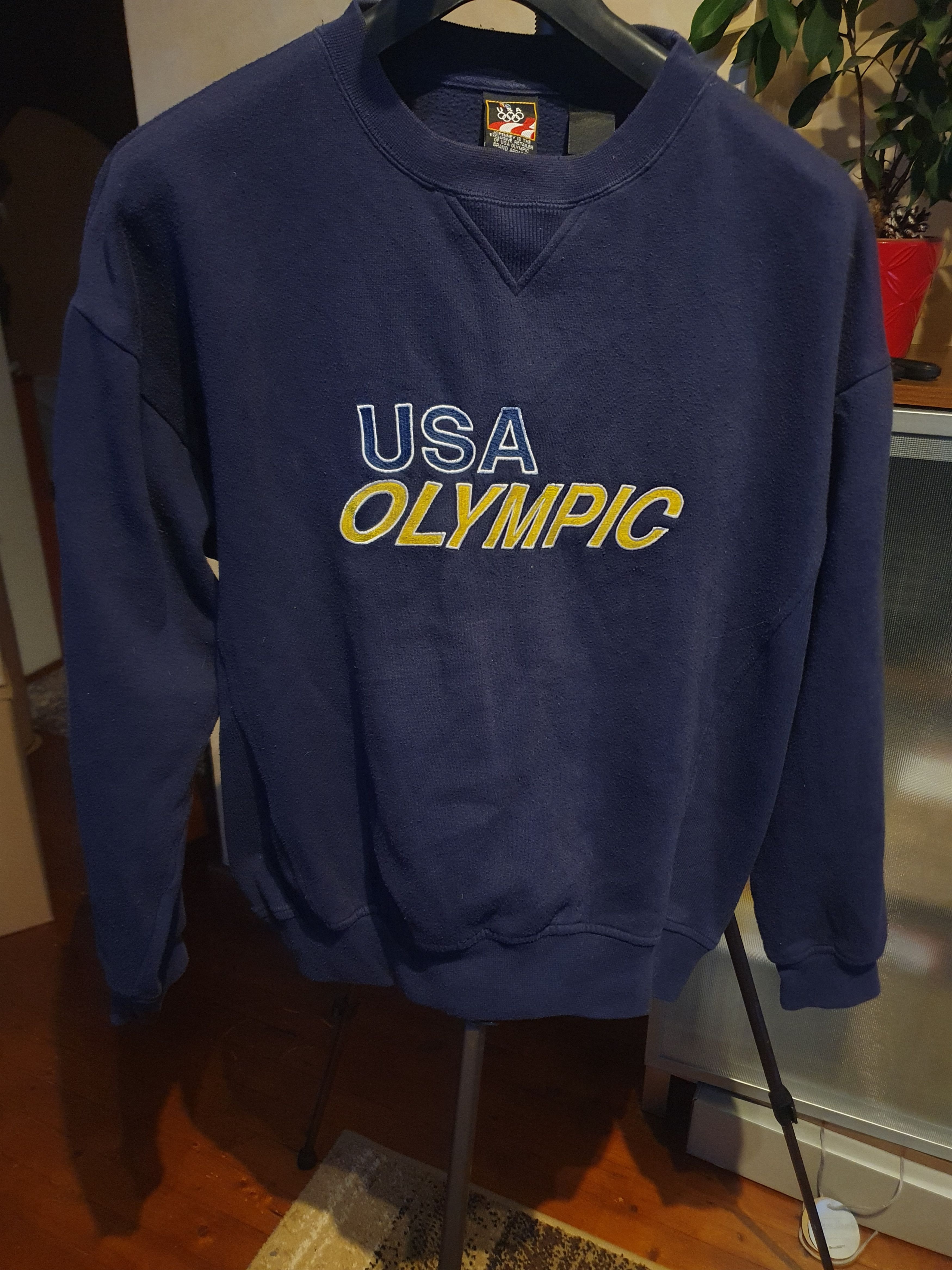 JCPenney × Vintage JCPenney USA Olympic Embroidered Spell Out Vtg Sweatshirt Size US L / EU 52-54 / 3 - 5 Thumbnail