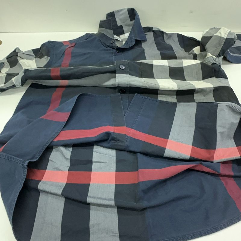 Burberry Burberry Color Block Plaid Shirt for Men 0079 Size US L / EU 52-54 / 3 - 1 Thumbnail
