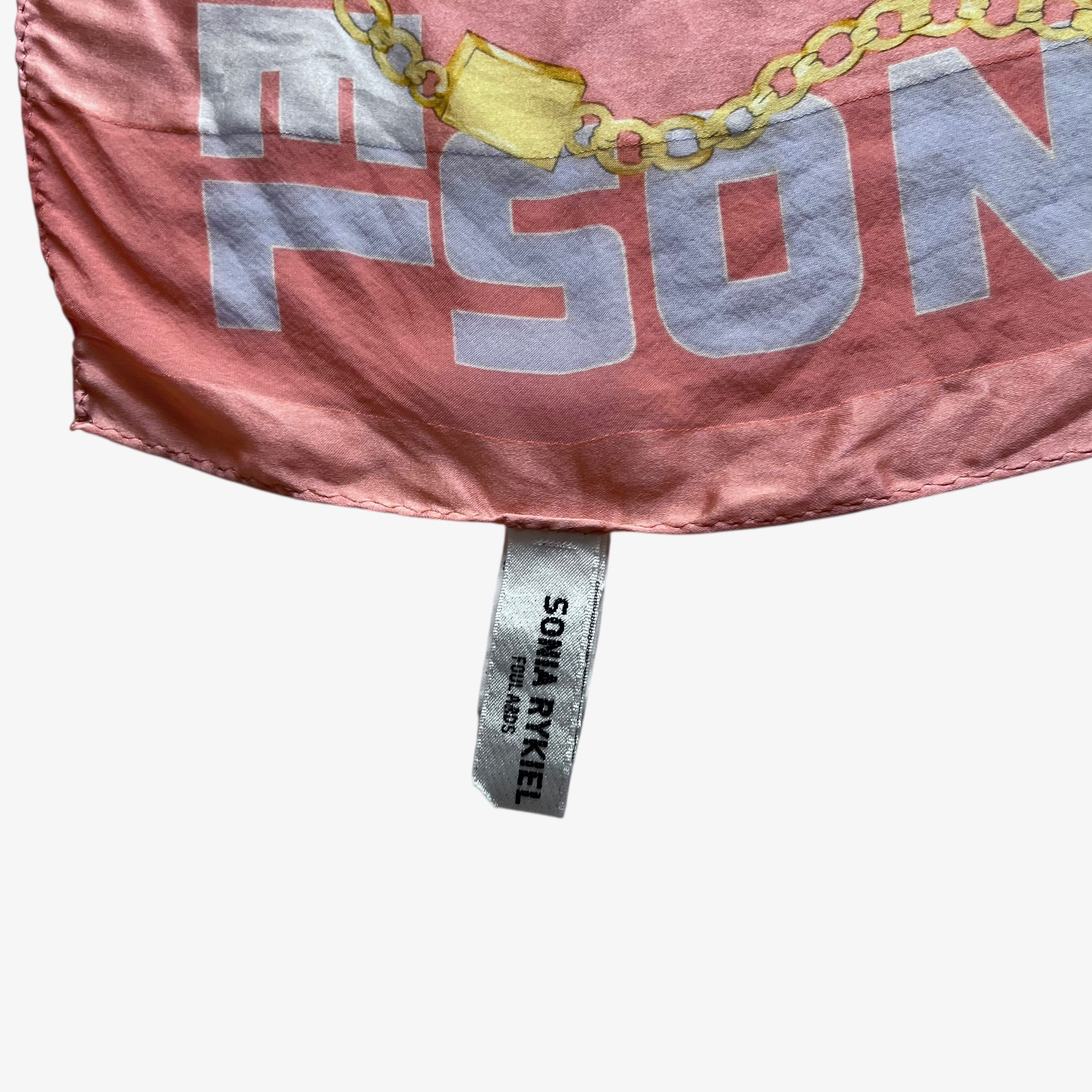 Sonia Rykiel Vintage 90s Sonia Rykiel Pink Checkered Print Silk Scarf Size ONE SIZE - 3 Thumbnail