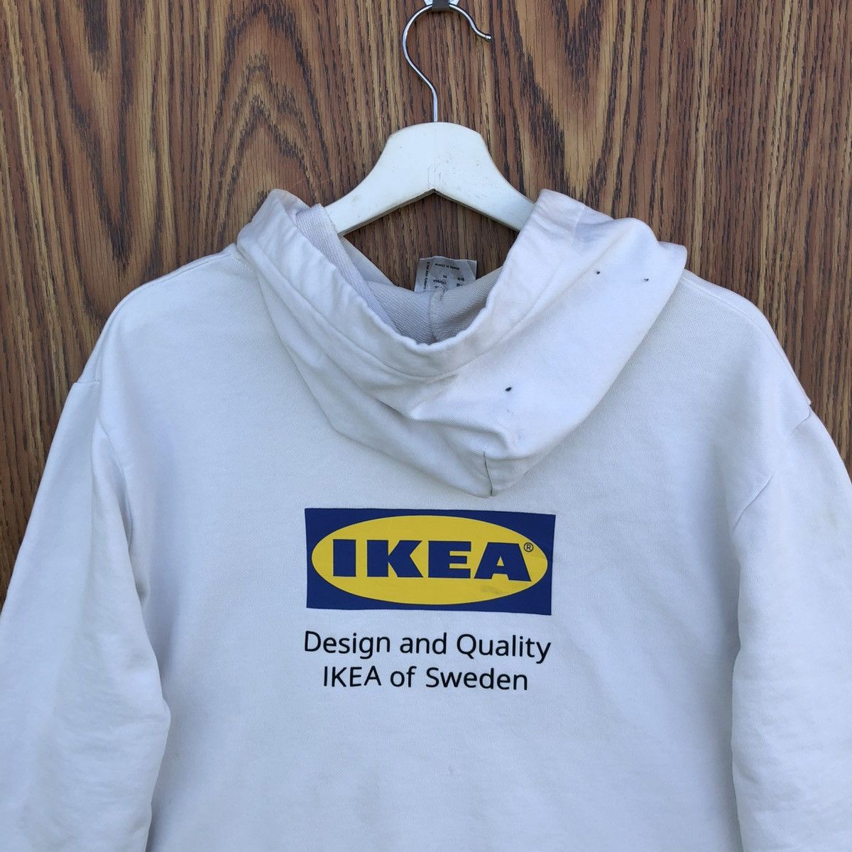 Ikea Vintage Ikea White Hoodie Size US L / EU 52-54 / 3 - 2 Thumbnail