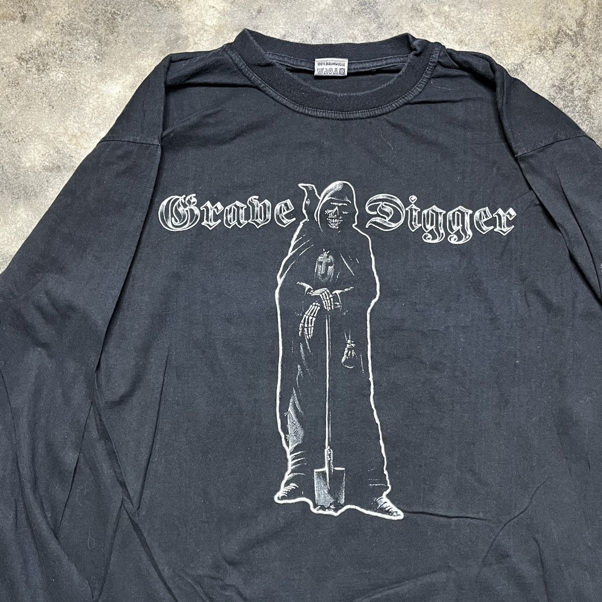 Vintage vintage grave digger longsleeve band tshirt Size US XL / EU 56 / 4 - 2 Thumbnail