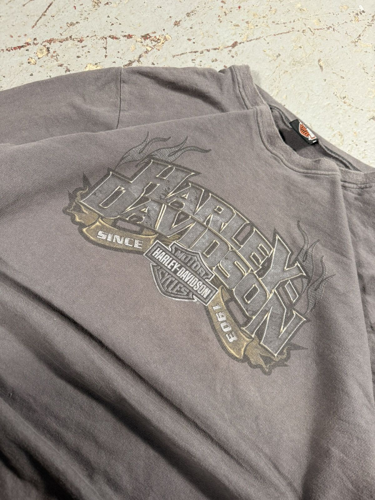 Harley Davidson Insane Vintage Sun Faded Harley Davidson Crewneck Flame Swea Size US XL / EU 56 / 4 - 3 Thumbnail