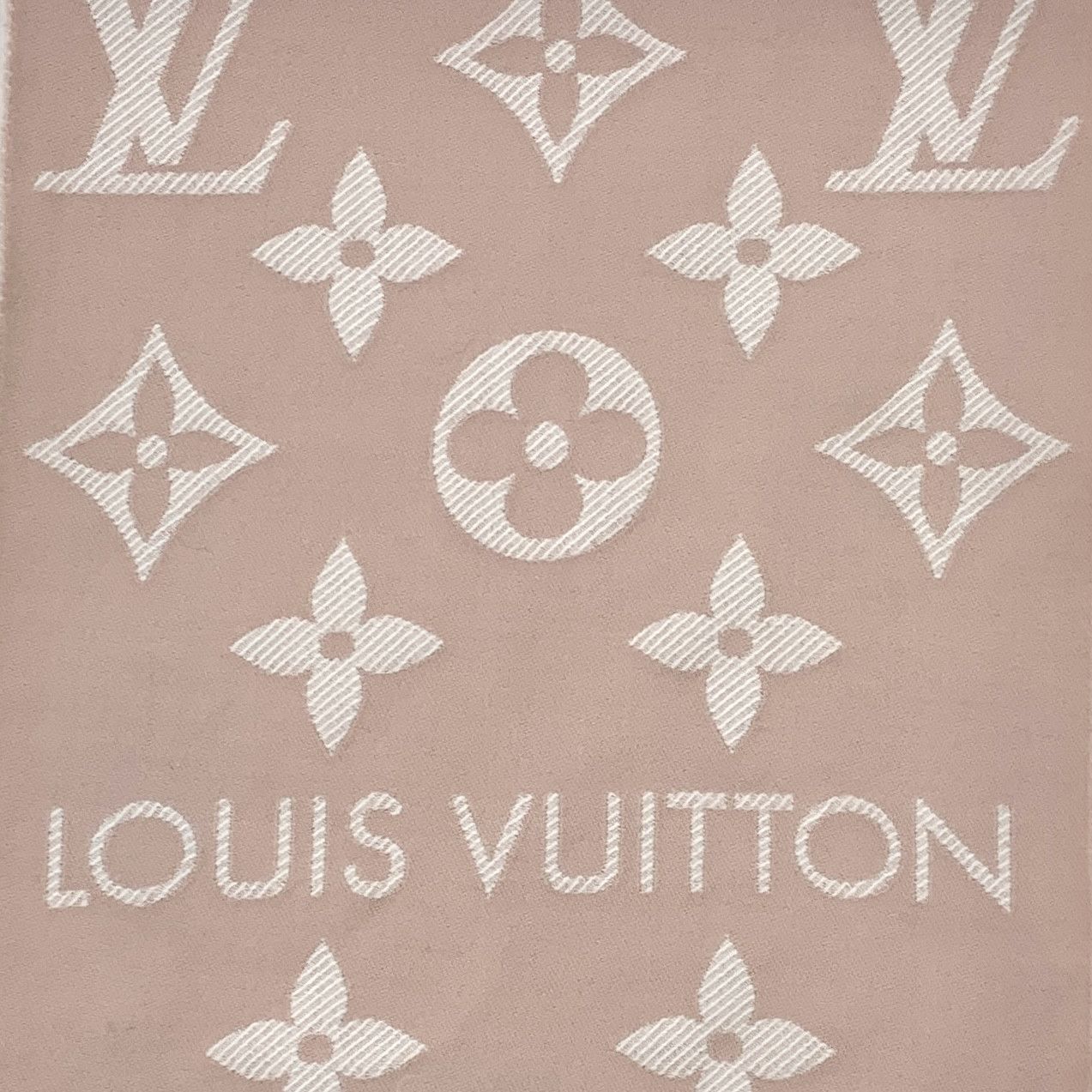 Louis Vuitton Louis Vuitton Pink Monogram Wool Scarf (170*34cm) Size ONE SIZE - 8 Thumbnail