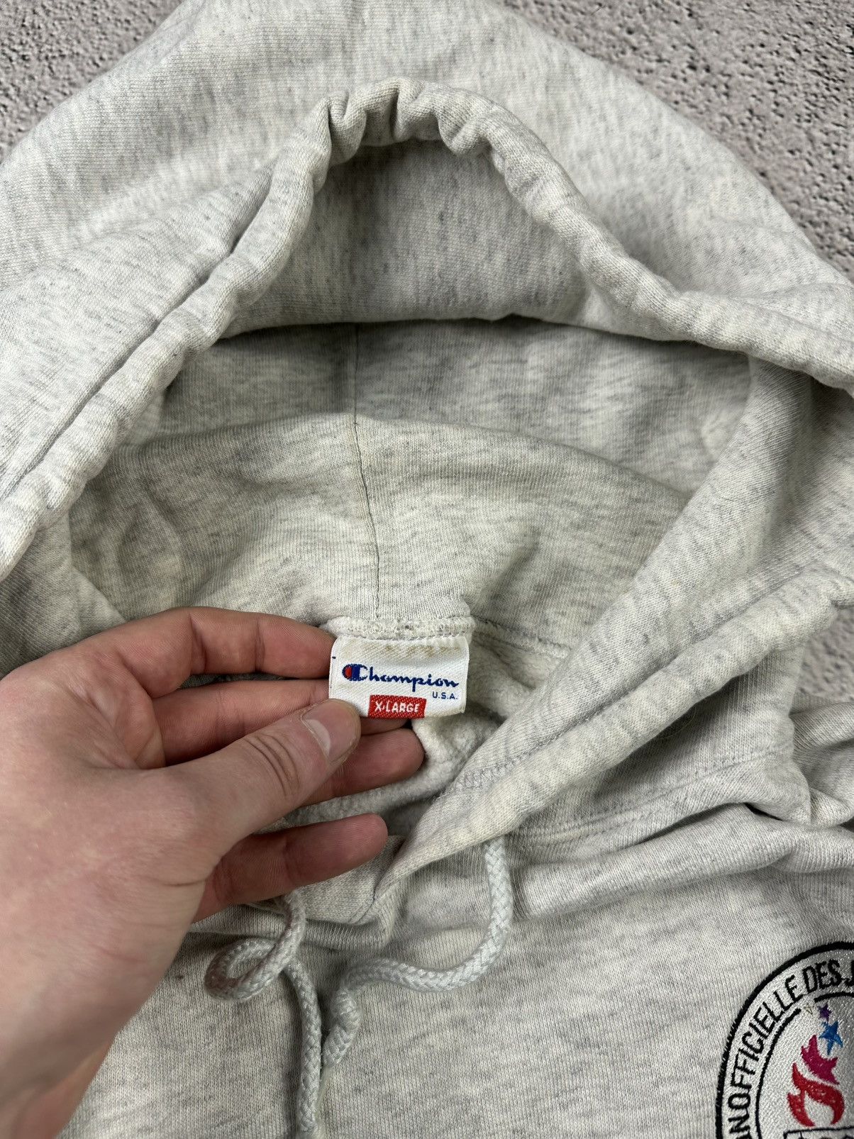 Champion Vintage Champion Atlanta 1996 Olympic Hoodie Grey USA Washed Size US XL / EU 56 / 4 - 10 Thumbnail