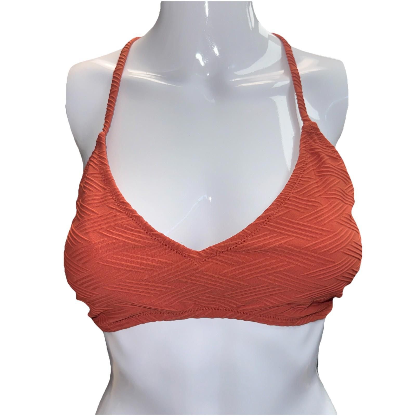Other Nwt Cupshe Textured Orange Squares Bikini Top Womens Size L Size ONE SIZE - 1 Thumbnail