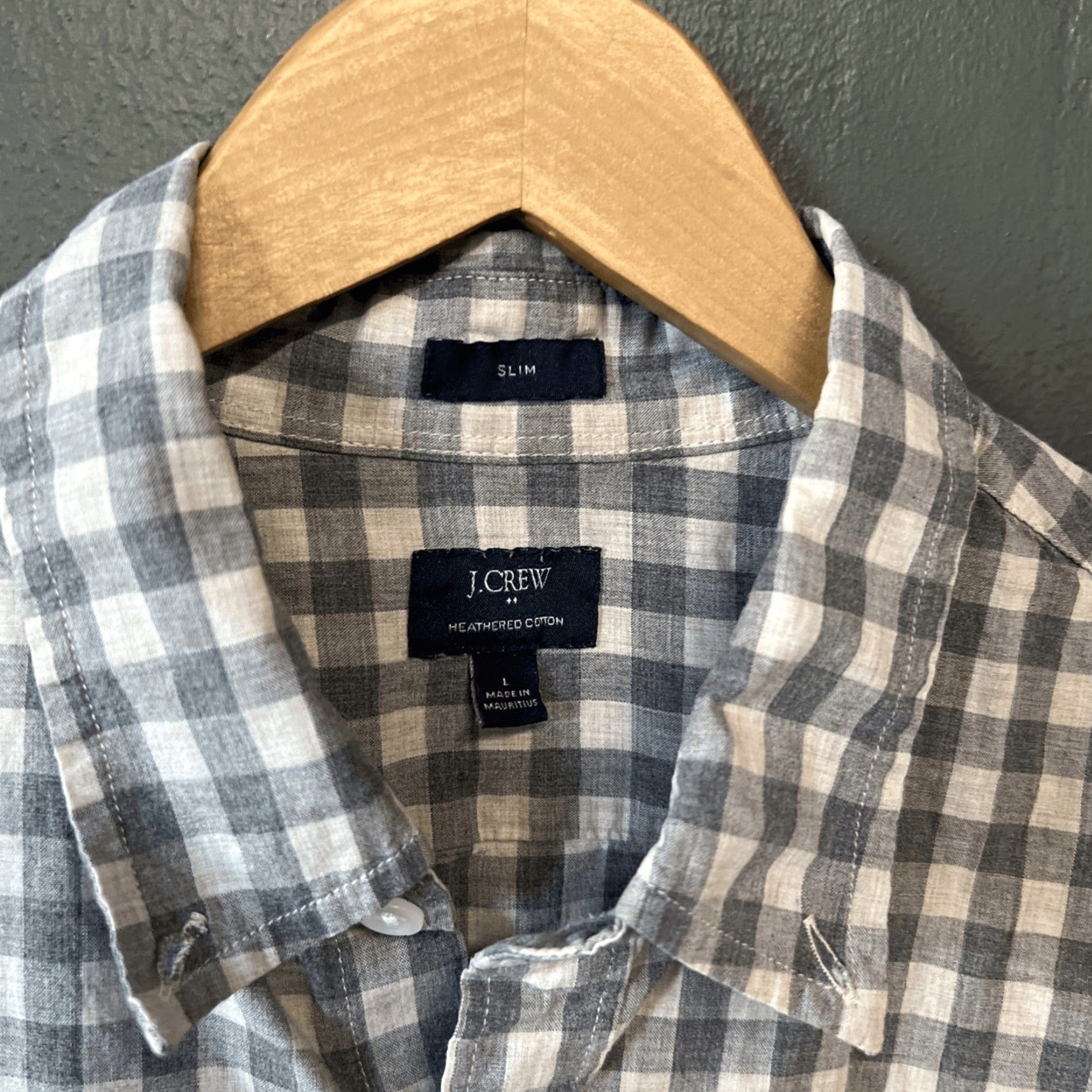 J.Crew J. Crew Mens Shirt Slim Fit Gray White Stripe Long Sleeve Button-Down Cotton Size US L / EU 52-54 / 3 - 2 Thumbnail