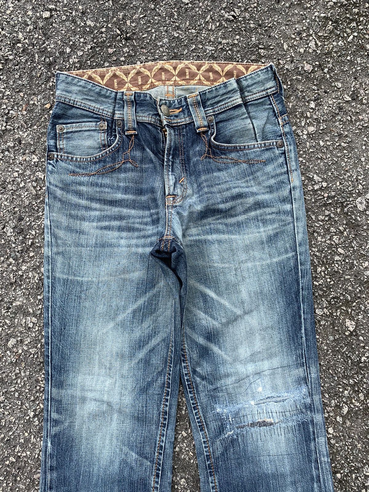 Kapital FLARE EDWIN XV MUDMAX FADED & RUSTY DISTRESSED DENIM Size US 32 / EU 48 - 5 Thumbnail