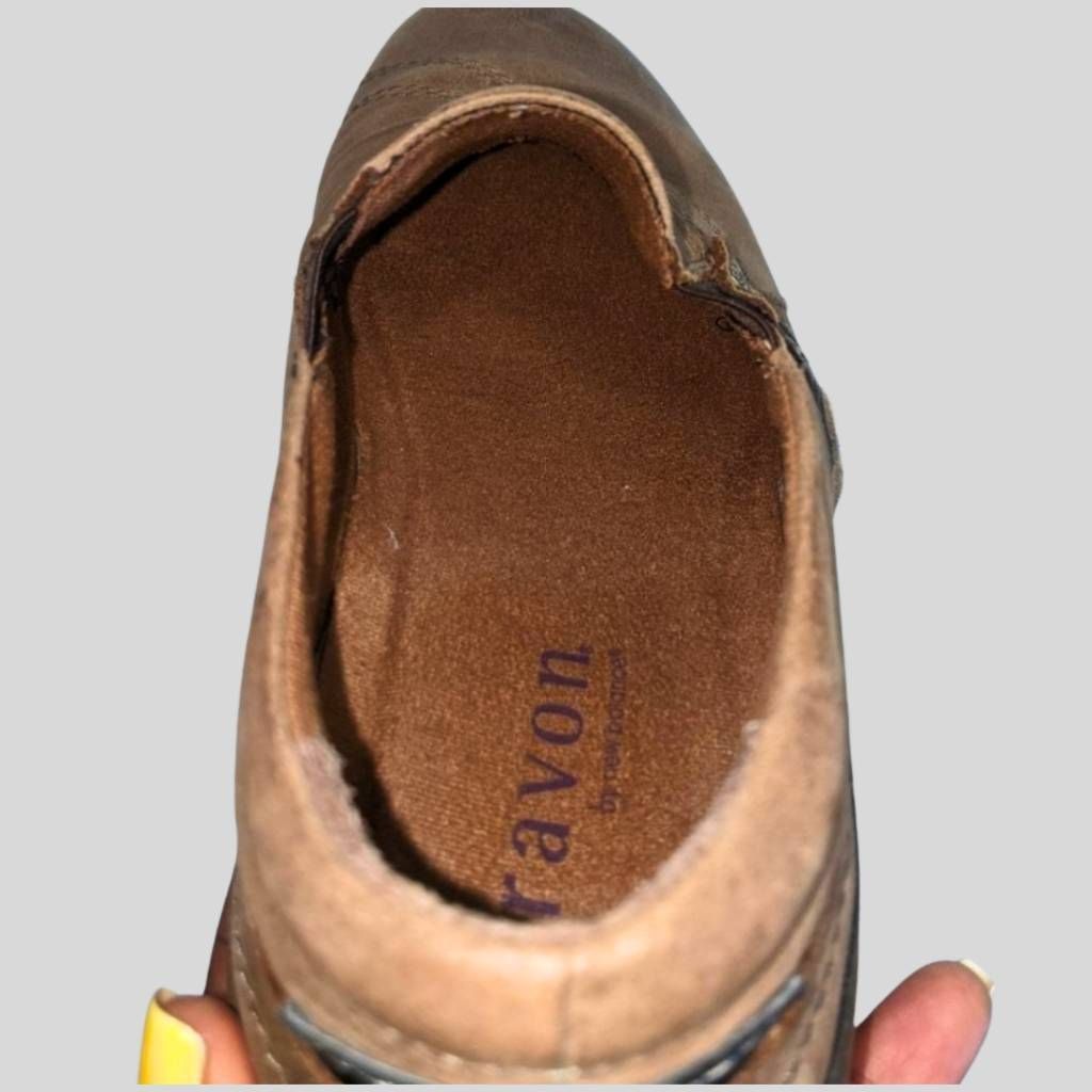 New Balance Aravon by New Balance Slip-On Clogs 7.5D Brown Leather Comfo Size US 7.5 / IT 37.5 - 8 Thumbnail