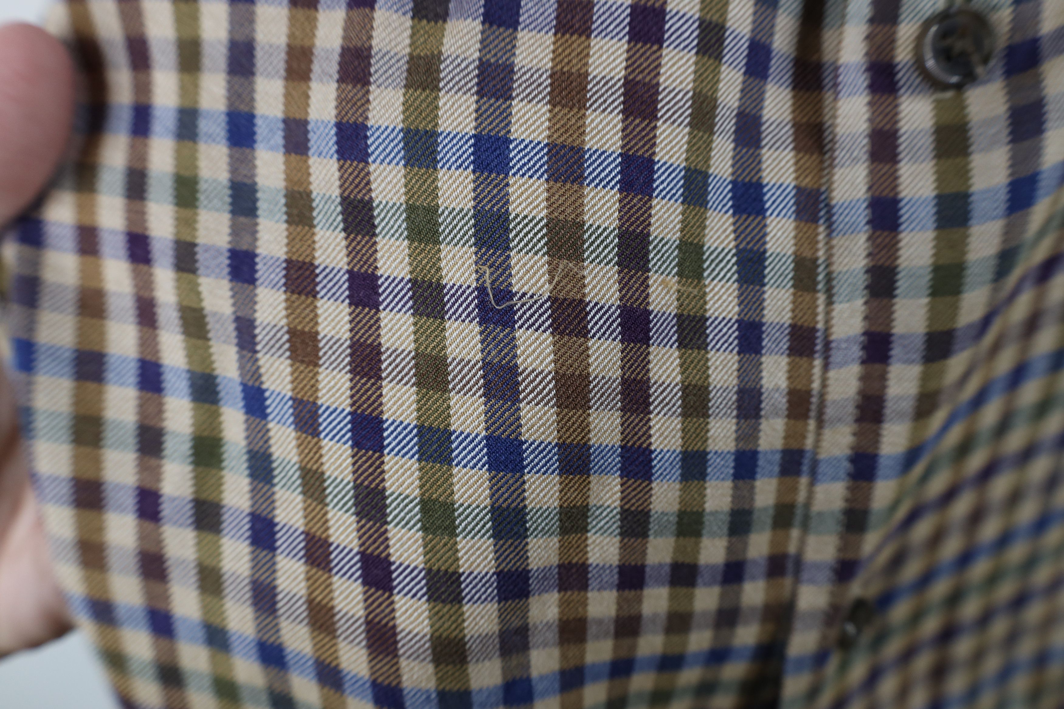 Orvis Vintage Orvis Silk Wool Blend Collared Button Shirt Plaid Size US XL / EU 56 / 4 - 4 Thumbnail