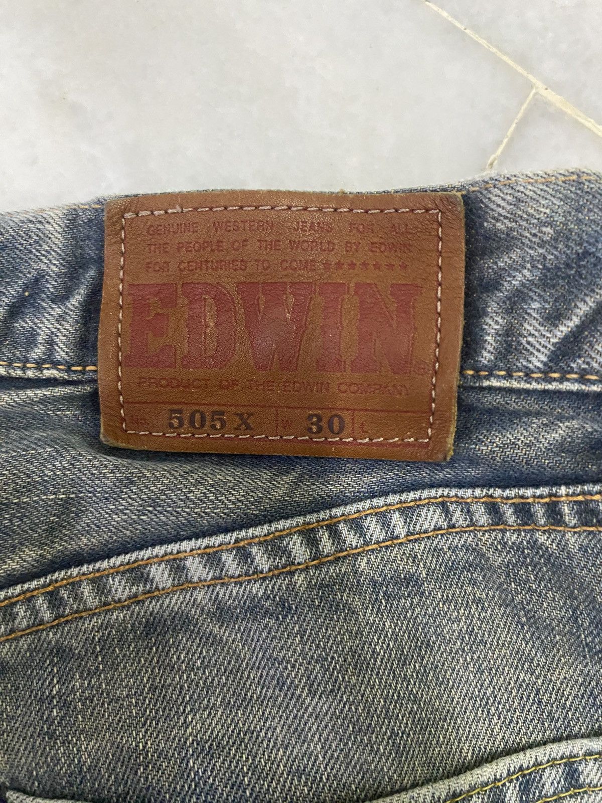 Edwin Size 29x32 Vintage Edwin 505x Distressed Denim Jeans Size US 29 - 16 Thumbnail