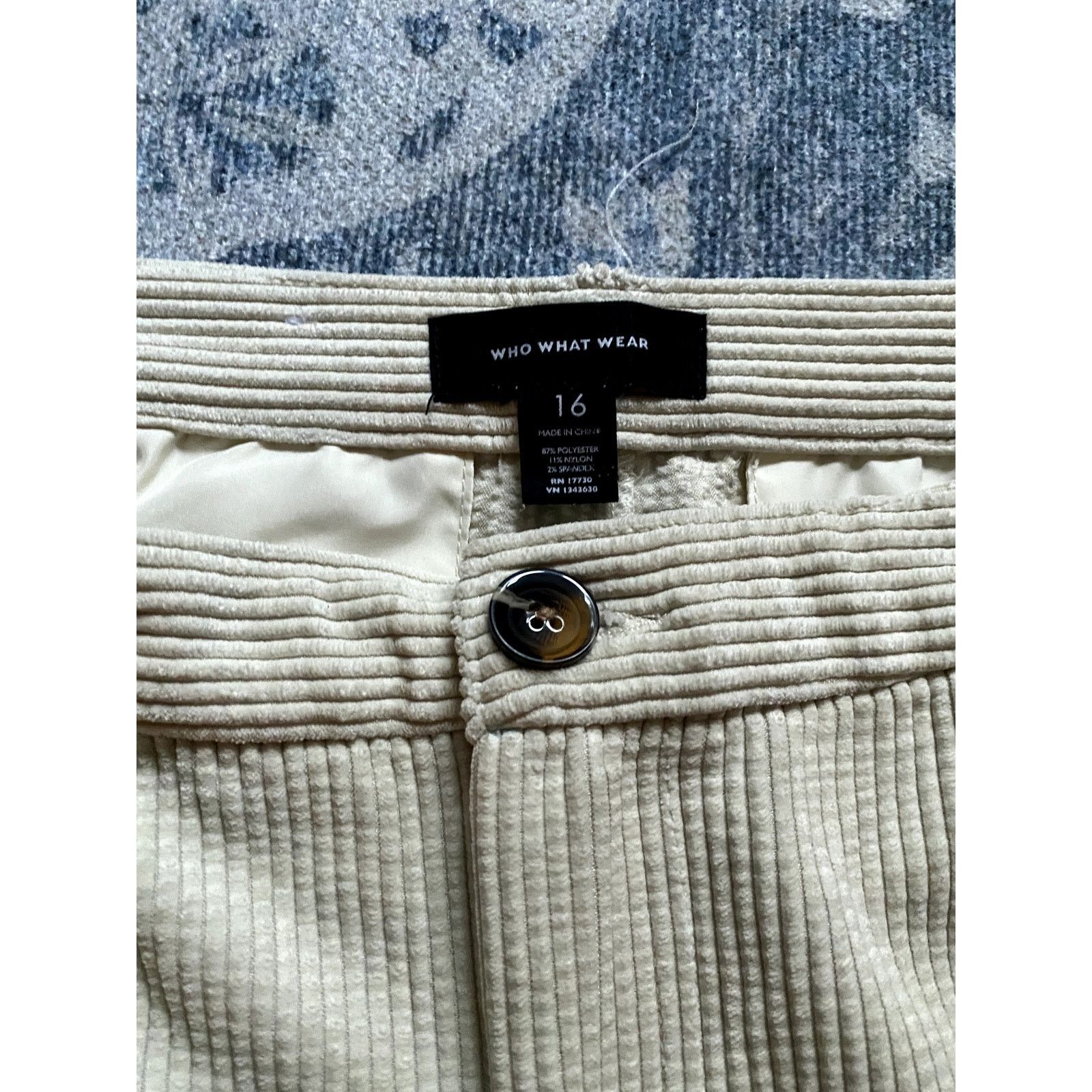 Other Wide Leg Off White High Waist Corduroy Crop Trousers 16 Size 38" / US 16 / IT 52 - 4 Thumbnail