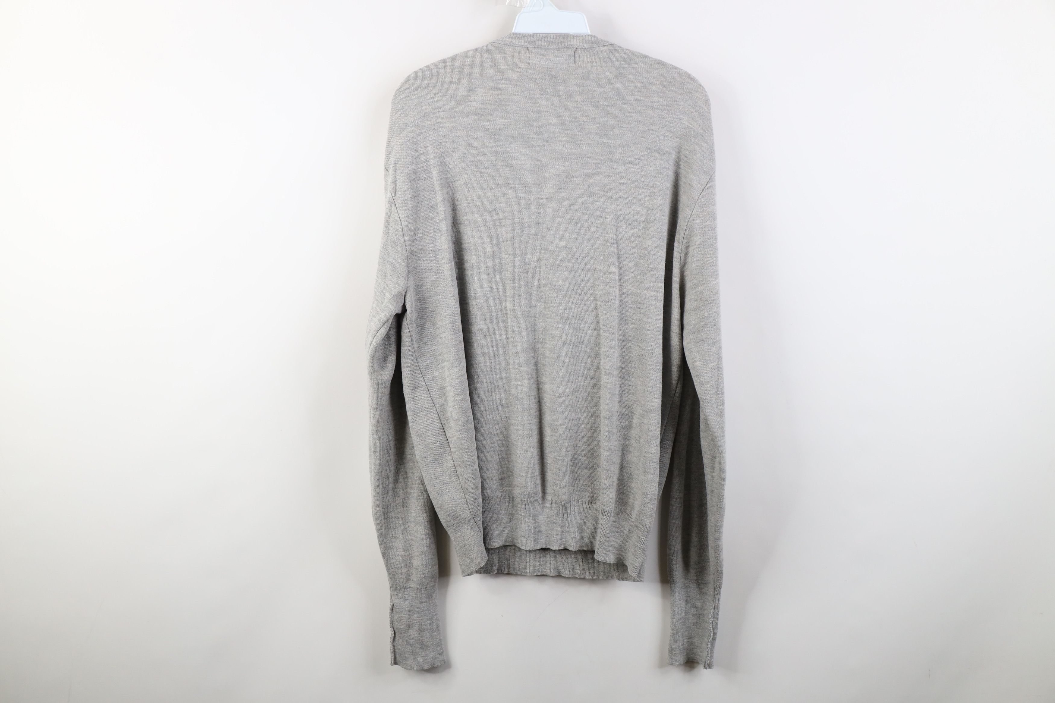 Vintage Vintage 70s Streetwear Knit V-Neck Sweater Heather Gray USA Size US L / EU 52-54 / 3 - 8 Thumbnail