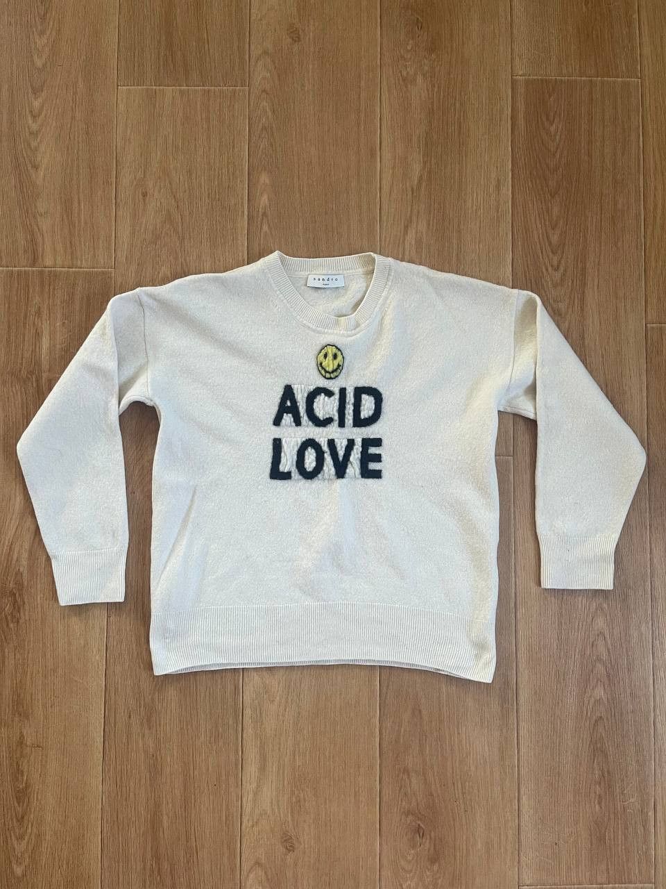 Sandro Sandro Paris "Acid" Cream Sweater Size XS / US 0-2 / IT 36-38 - 2 Thumbnail