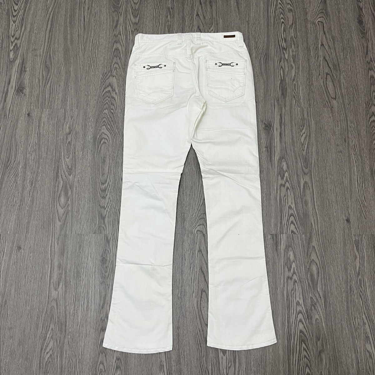 Japanese Brand 🇯🇵 Nicole Club For Man - Flared White Pant Ifsix Lgbstyle Size US 30 / EU 46 - 7 Thumbnail