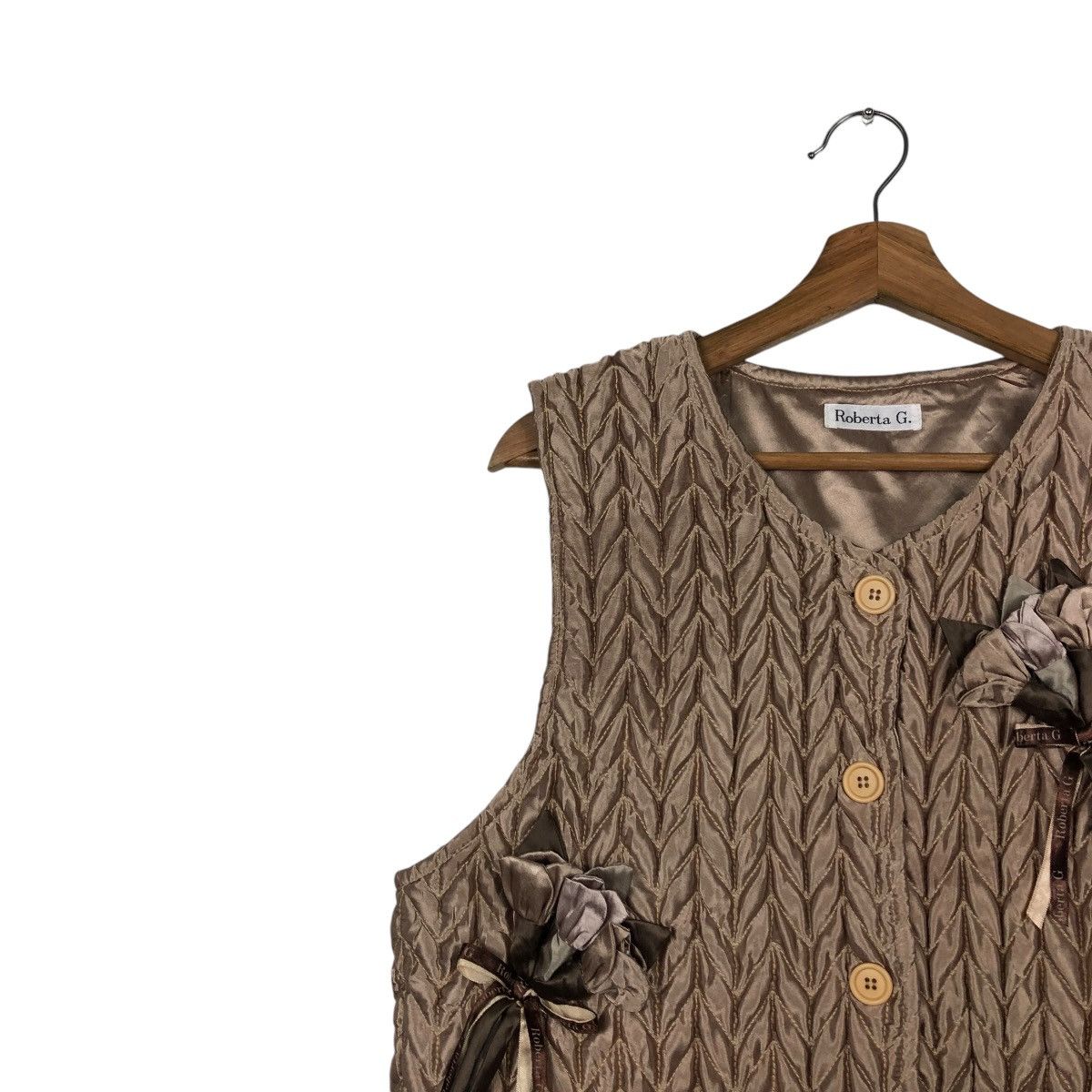 Vintage 🔥VINTAGE QUILTED VEST WORKER DESIGNER ROBERTA G. Size US M / EU 48-50 / 2 - 9 Thumbnail