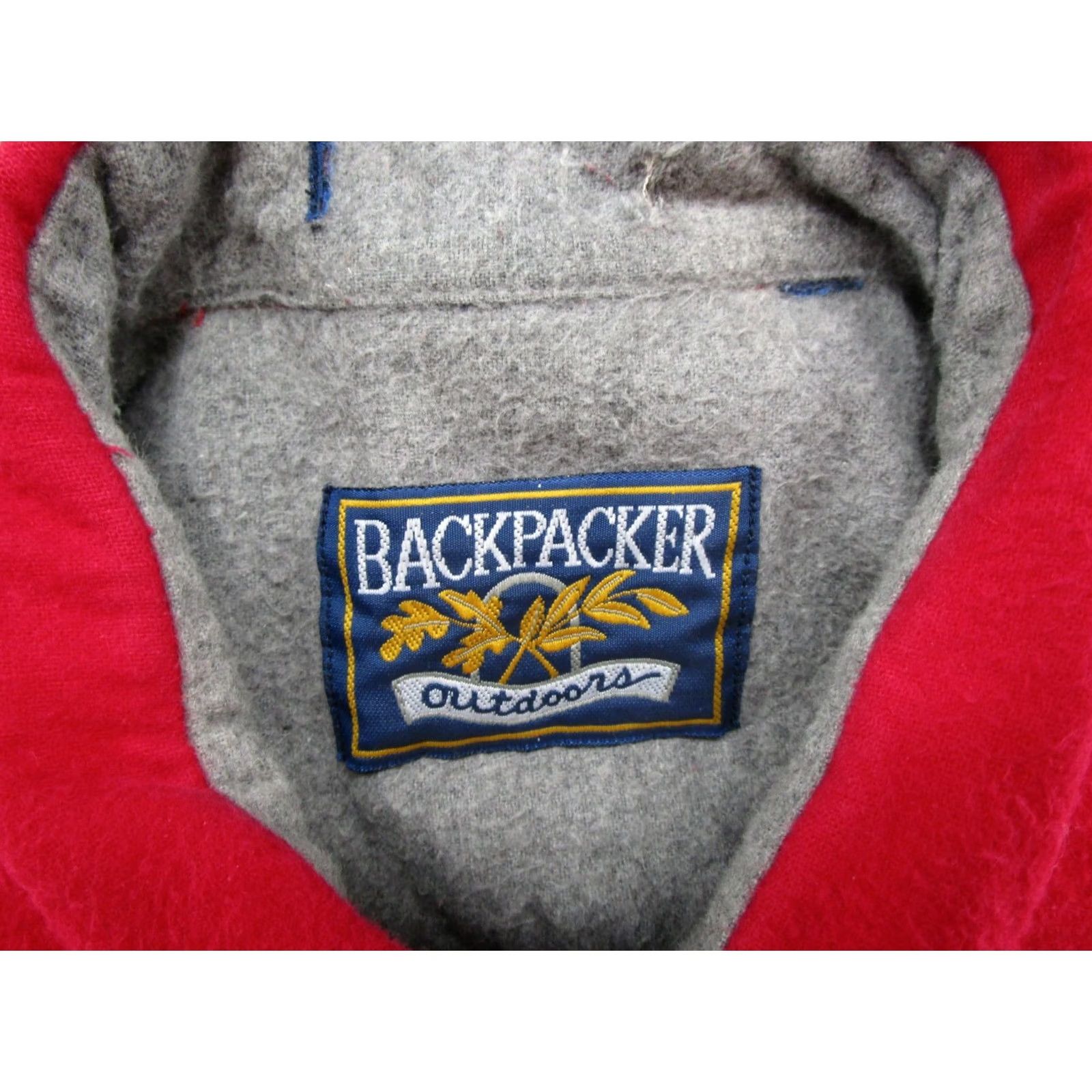 Vintage Backpacker VTG 90's Red Chamois Button Up Flannel Shirt Heavy LS Outdoor Read Shirt Mens L Red Flannel Button-Up Outdoor Vintage non Size US L / EU 52-54 / 3 - 3 Thumbnail
