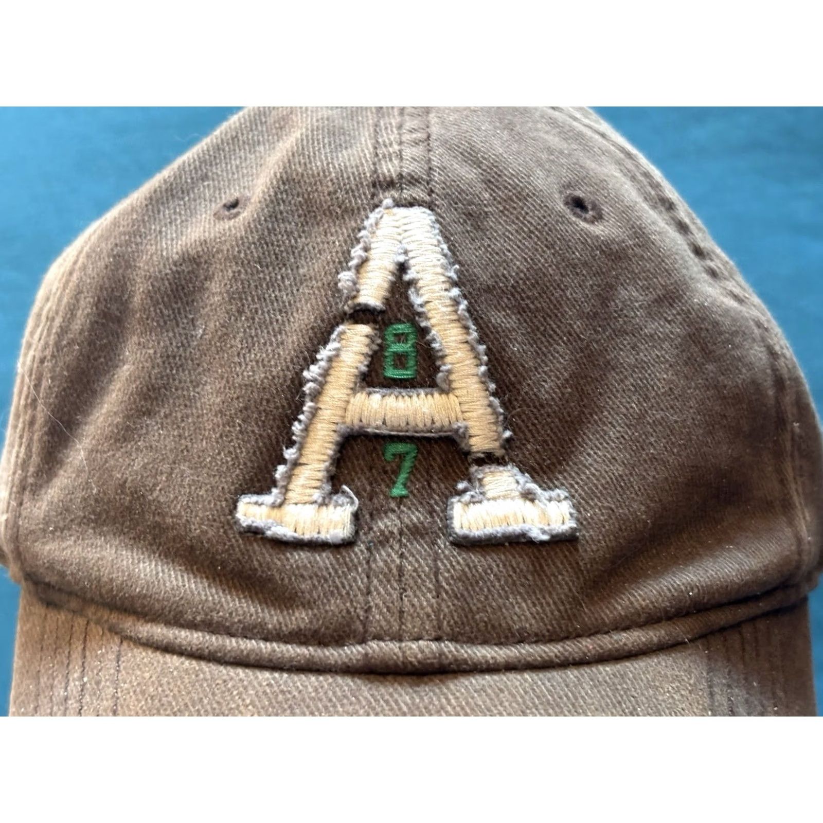 Aeropostale VINTAGE Aeropostale Hat Baseball Cap Large XL Brown Fitted Aero A 87 Y2K 2000s Mens Size ONE SIZE - 2 Thumbnail