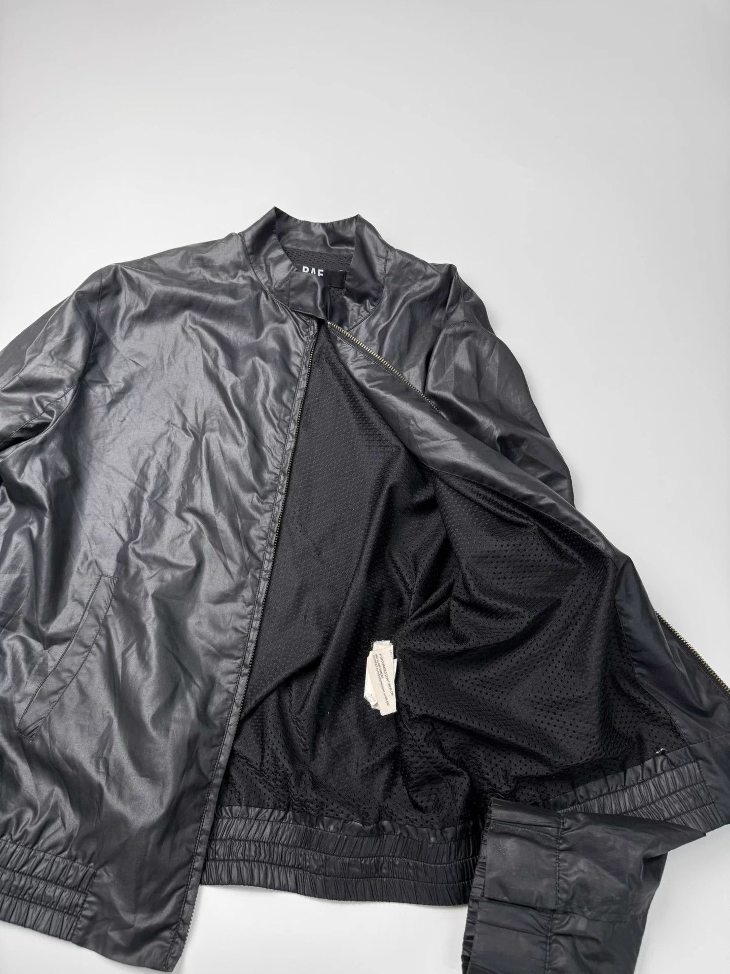 Raf Simons RAF SIMONS Black Waxed Leather Moto Jacket 50 Size US M / EU 48-50 / 2 - 9 Thumbnail