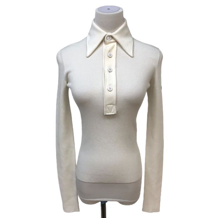 Louis Vuitton Louis Vuitton Ribbed Knit Polo Top Size XS Size XS / US 0-2 / IT 36-38 - 1 Thumbnail
